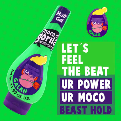 Moco de Gorila Gamer Hair Styling Gel, 11.92 Oz, Pack of 3