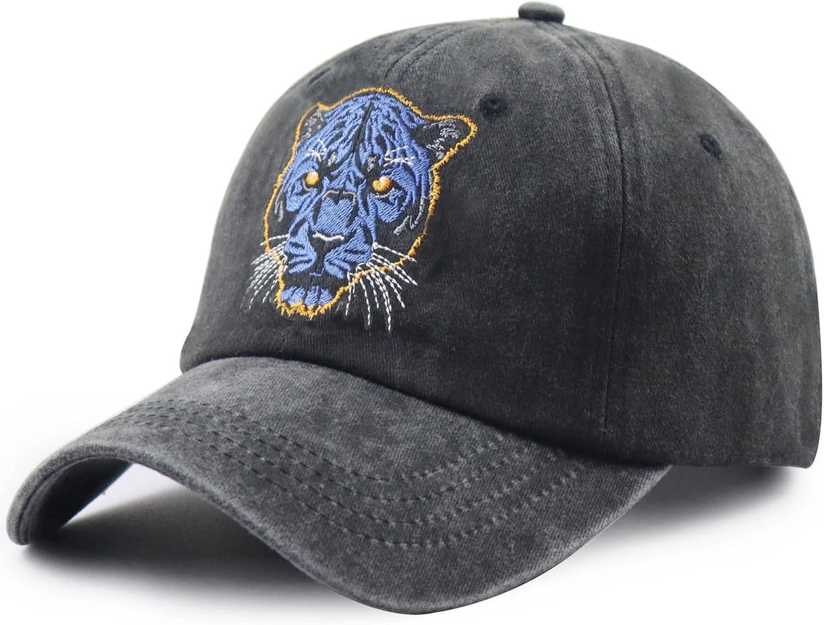 Unisex Adjustable Animal Hat for Men Women, Classic Cotton Wild Animals Embroidered Baseball Cap