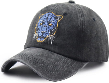 Unisex Adjustable Animal Hat for Men Women, Classic Cotton Wild Animals Embroidered Baseball Cap
