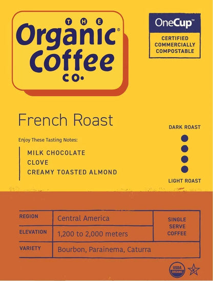 The Organic Coffee Co. Compostable Coffee Pods - Gorilla Decaf (36 Ct) K Cup Compatible including Keurig 2.0, Medium Roast, Swiss Water Processed, USDA Organic