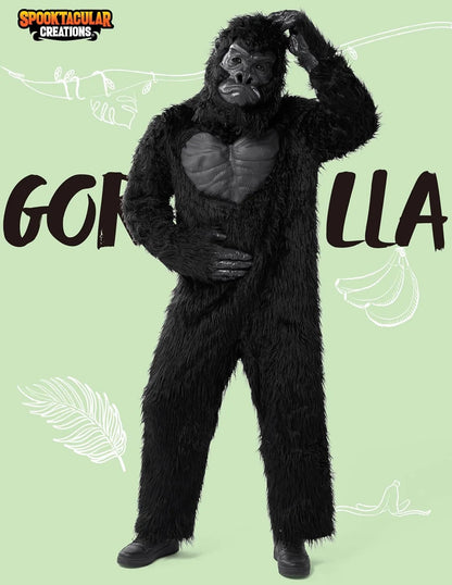 Spooktacular Creations Halloween Gorilla Costume, Adult Men Ape Costume for Halloween Party