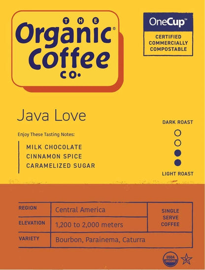 The Organic Coffee Co. Compostable Coffee Pods - Gorilla Decaf (36 Ct) K Cup Compatible including Keurig 2.0, Medium Roast, Swiss Water Processed, USDA Organic