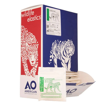 American Orthodontics Blue Whale Elastics, 5/16 in, 14 oz, Latex, Maximum