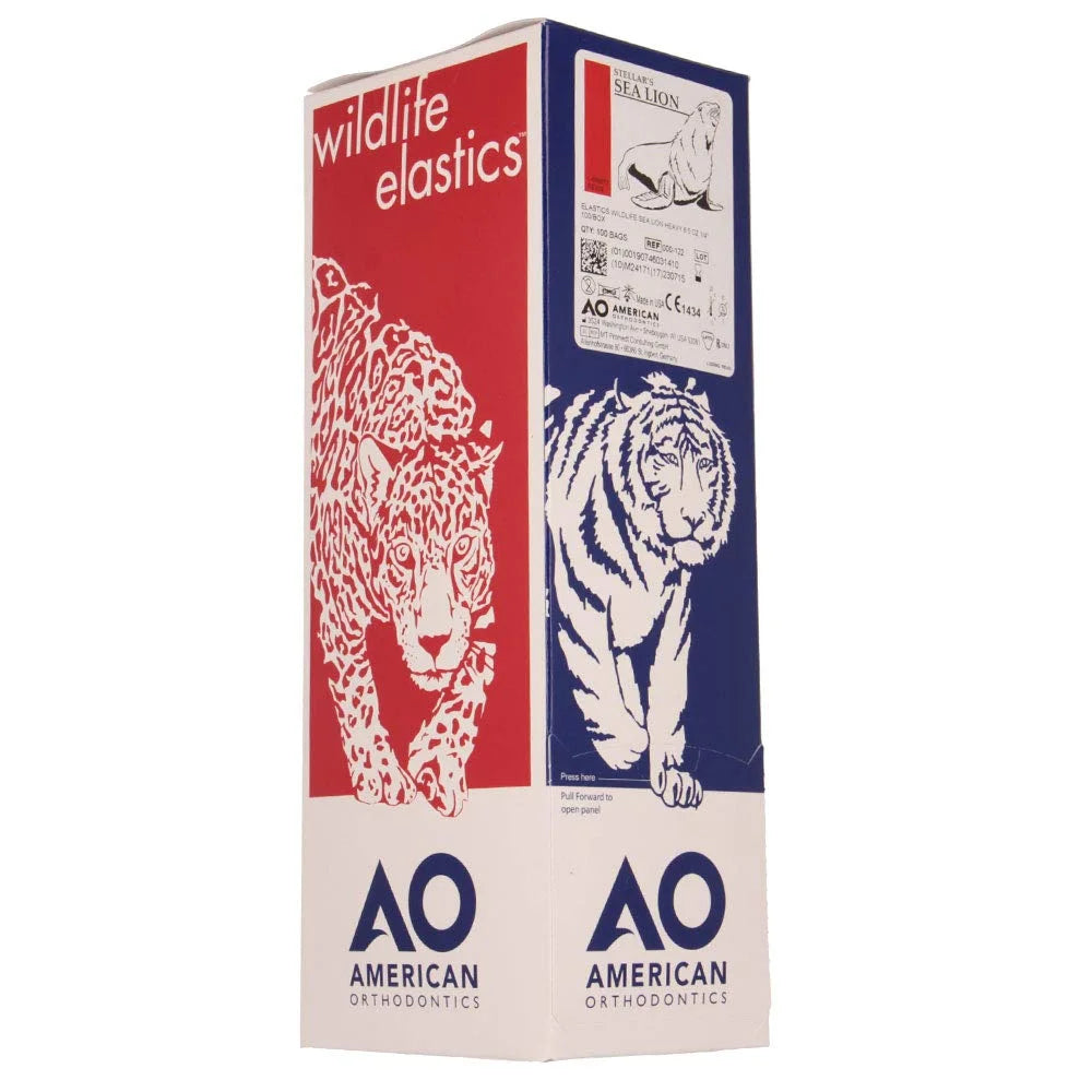 American Orthodontics Blue Whale Elastics, 5/16 in, 14 oz, Latex, Maximum