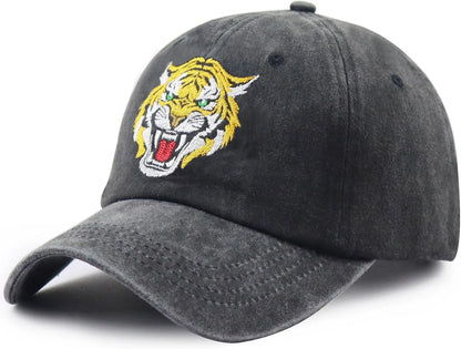 Unisex Adjustable Animal Hat for Men Women, Classic Cotton Wild Animals Embroidered Baseball Cap
