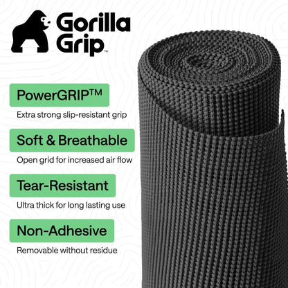 GORILLA GRIP powerGRIP Drawer Shelf and Cabinet Liner, 24"x30', Light Gray