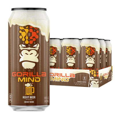 Gorilla Mind Energy Drink | 16oz, 12-Pack (Citrus Rain)