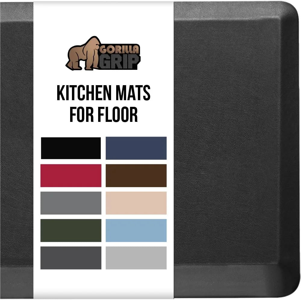 GORILLA GRIP Cushioned Antifatigue Kitchen Mat for Floor, 20x32, Charcoal