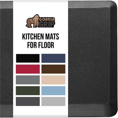 GORILLA GRIP Cushioned Antifatigue Kitchen Mat for Floor, 20x32, Charcoal