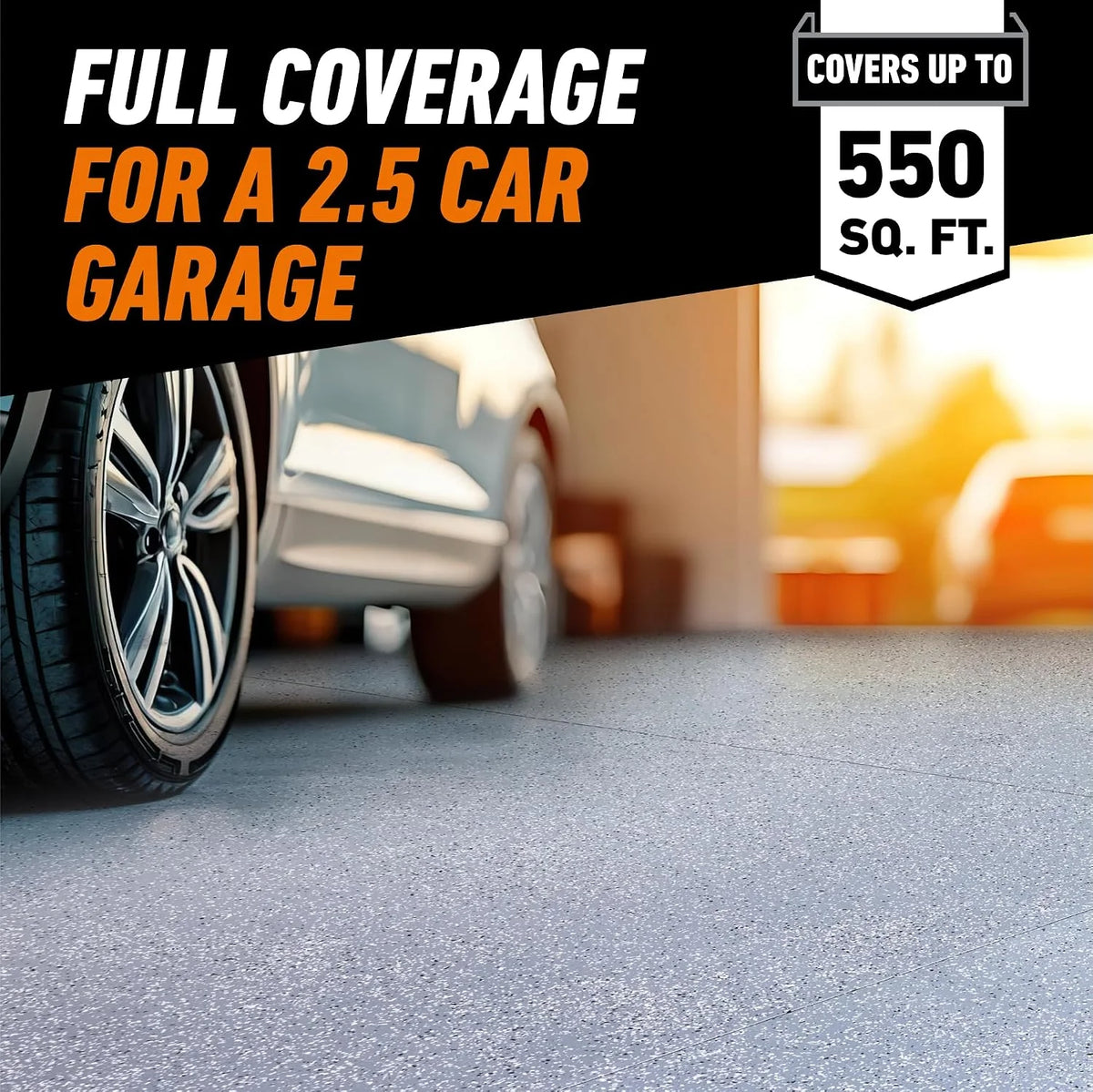 Gorilla Epoxy Garage Floor Coating Kit, 7 Pieces, 1-Car, Black Finish