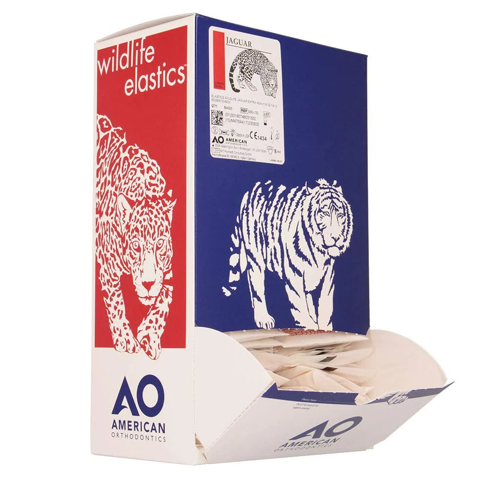 American Orthodontics Blue Whale Elastics, 5/16 in, 14 oz, Latex, Maximum