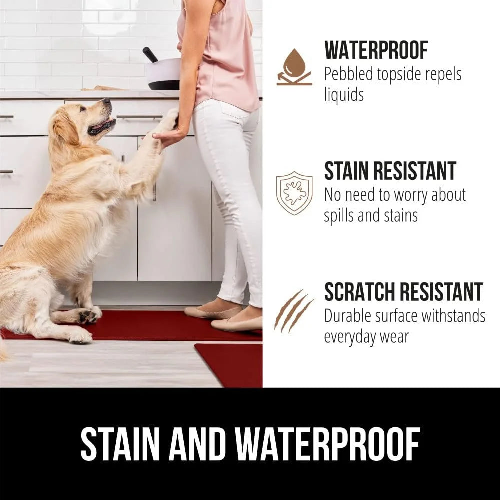 GORILLA GRIP Cushioned Antifatigue Kitchen Mat for Floor, 20x32, Charcoal