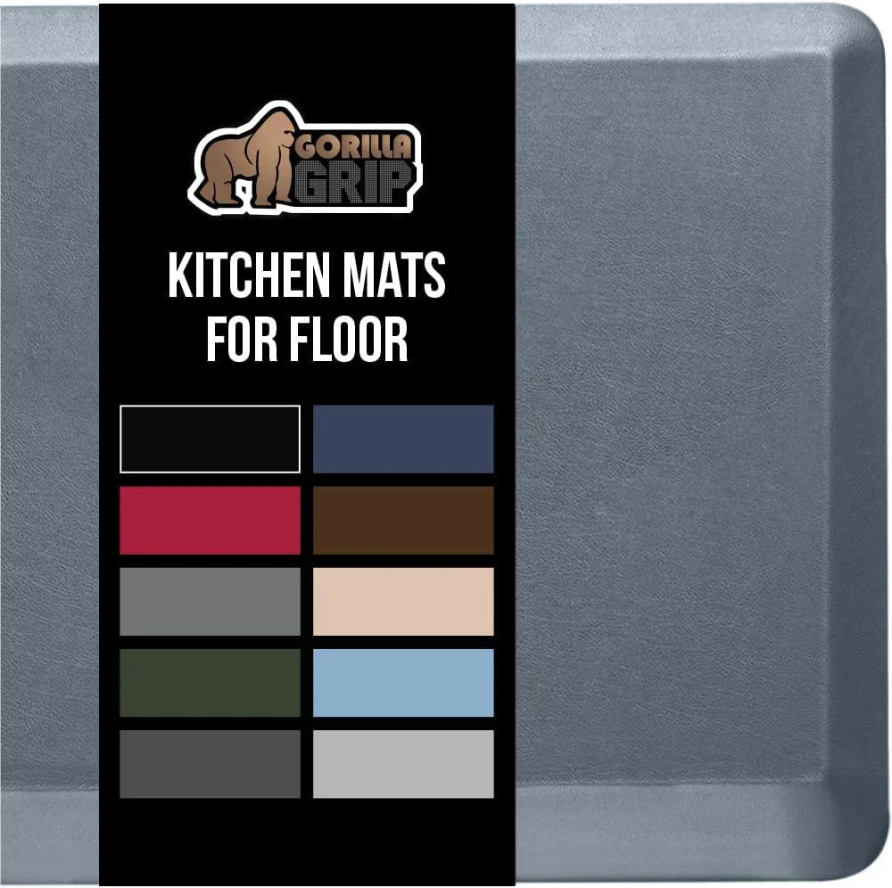 GORILLA GRIP Cushioned Antifatigue Kitchen Mat for Floor, 20x32, Charcoal