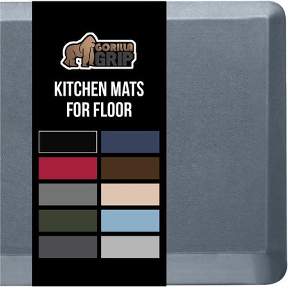 GORILLA GRIP Cushioned Antifatigue Kitchen Mat for Floor, 20x32, Charcoal