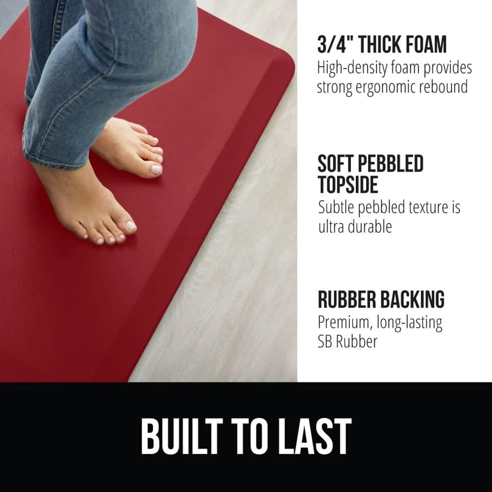 GORILLA GRIP Cushioned Antifatigue Kitchen Mat for Floor, 20x32, Charcoal