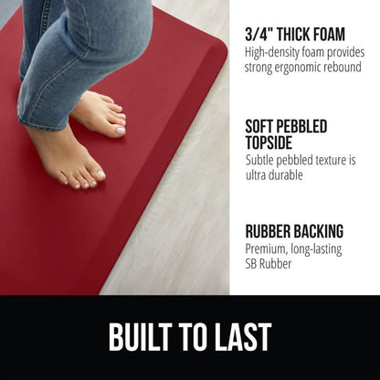 GORILLA GRIP Cushioned Antifatigue Kitchen Mat for Floor, 20x32, Charcoal