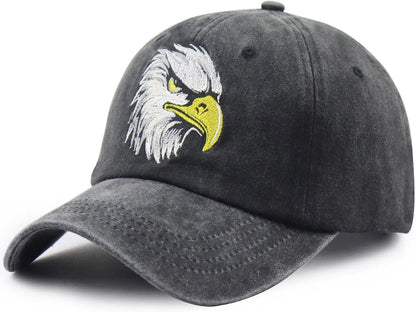 Unisex Adjustable Animal Hat for Men Women, Classic Cotton Wild Animals Embroidered Baseball Cap