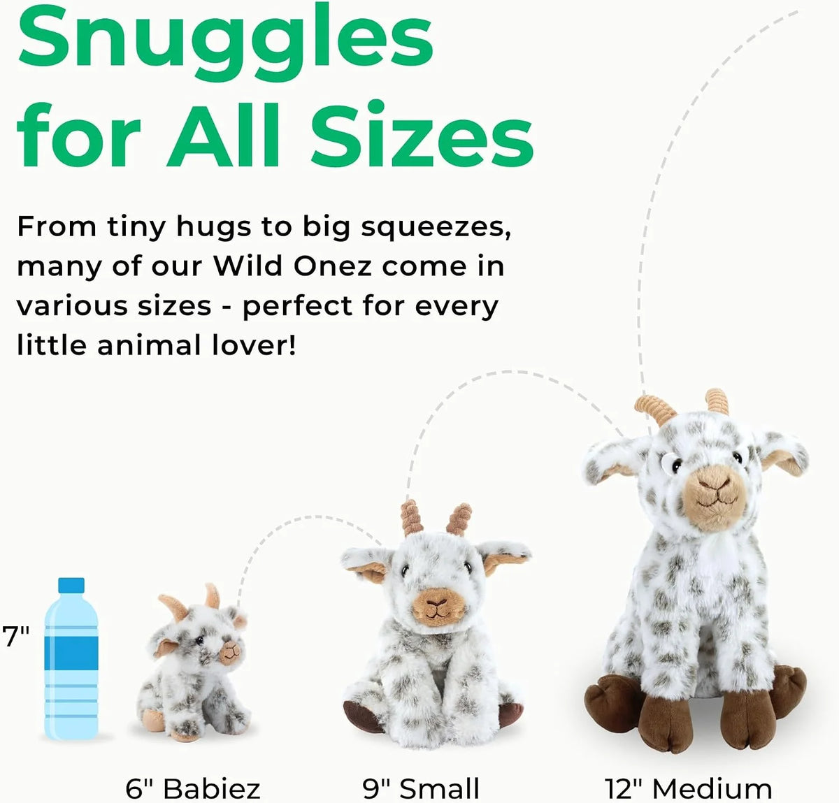 The Petting Zoo Wolf Stuffed Animal Plushie, Babiez, Kids Gifts, 6 in