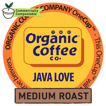 The Organic Coffee Co. Compostable Coffee Pods - Gorilla Decaf (36 Ct) K Cup Compatible including Keurig 2.0, Medium Roast, Swiss Water Processed, USDA Organic