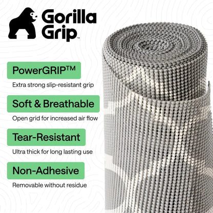 GORILLA GRIP powerGRIP Drawer Shelf and Cabinet Liner, 24"x30', Light Gray
