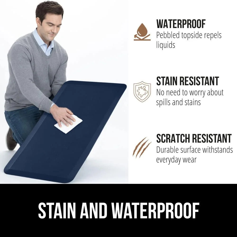 GORILLA GRIP Cushioned Antifatigue Kitchen Mat for Floor, 20x32, Charcoal