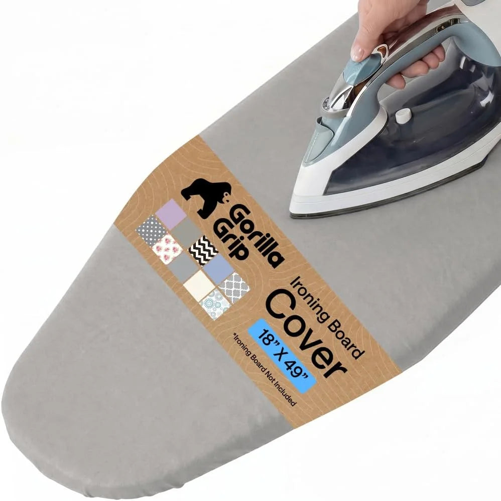 GORILLA GRIP Padded Ironing Board Cover, 15x54 Silver