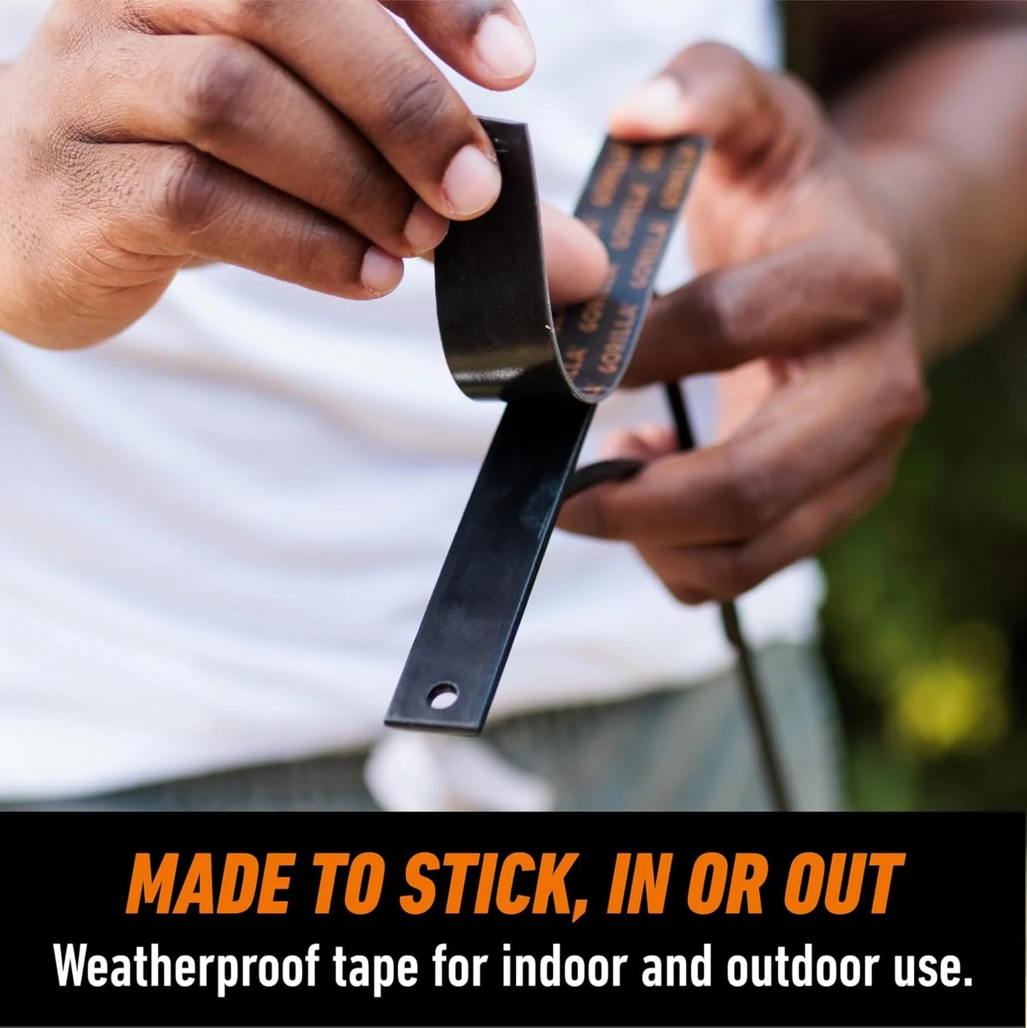 GORILLA Heavy Duty Double Sided Mounting Tape, Black Tape, 1" x 120" (Pack of 6) - Weatherproof for Indoor or Outdoor