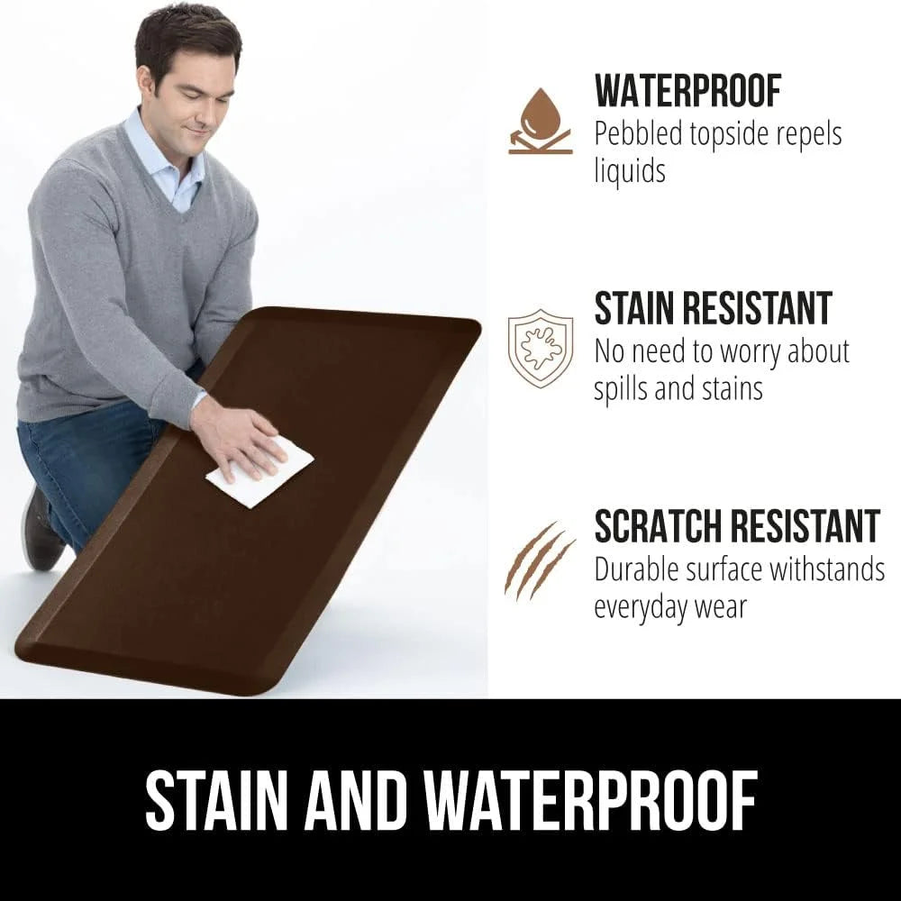 GORILLA GRIP Cushioned Antifatigue Kitchen Mat for Floor, 20x32, Charcoal