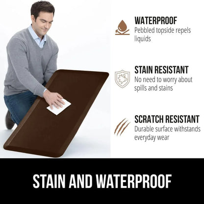 GORILLA GRIP Cushioned Antifatigue Kitchen Mat for Floor, 20x32, Charcoal