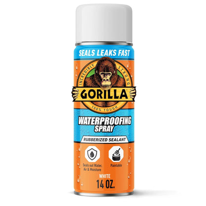 Gorilla Waterproofing Spray, Clear, 14 oz, 2-Pack, Flexible Sealant