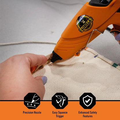 Gorilla Hot Glue Gun Kit, Dual Temp, Includes 45 Sticks