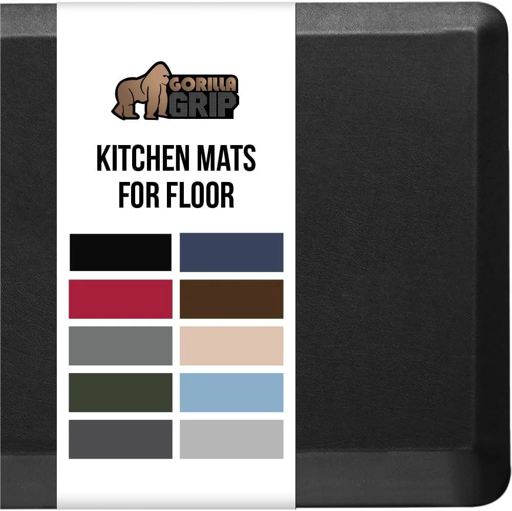 GORILLA GRIP Cushioned Antifatigue Kitchen Mat for Floor, 20x32, Charcoal