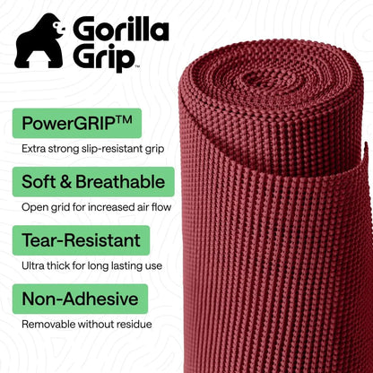GORILLA GRIP powerGRIP Drawer Shelf and Cabinet Liner, 24"x30', Light Gray