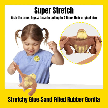 YHan Super Stretchy Gorilla Fidget Toy (Purple) Stretchy Monkey - Funny, Squishy & Perfect to Squeeze for Stress Relief - Ideal Gift for Kids