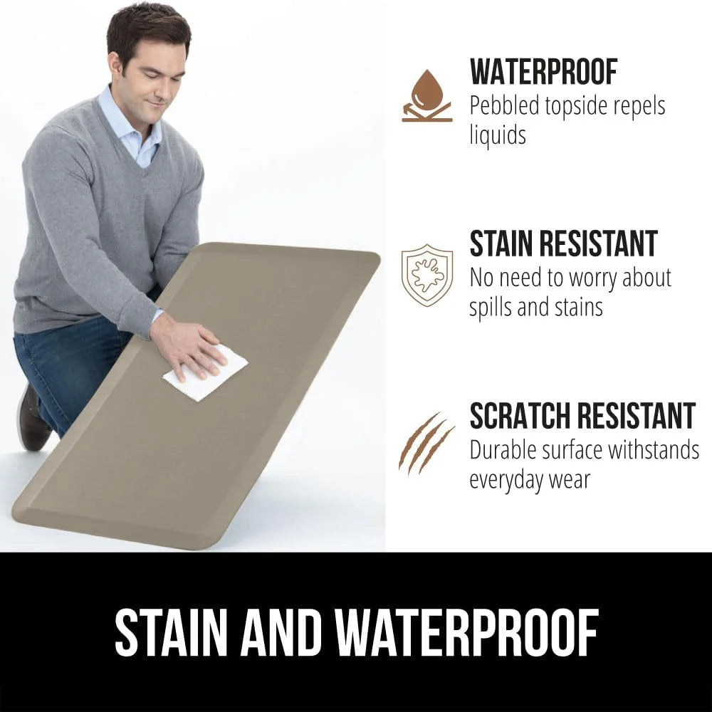 GORILLA GRIP Cushioned Antifatigue Kitchen Mat for Floor, 20x32, Charcoal