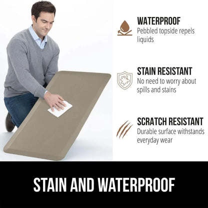 GORILLA GRIP Cushioned Antifatigue Kitchen Mat for Floor, 20x32, Charcoal
