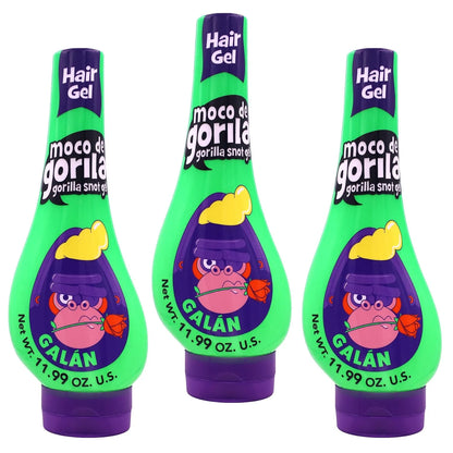 Moco de Gorila Gamer Hair Styling Gel, 11.92 Oz, Pack of 3