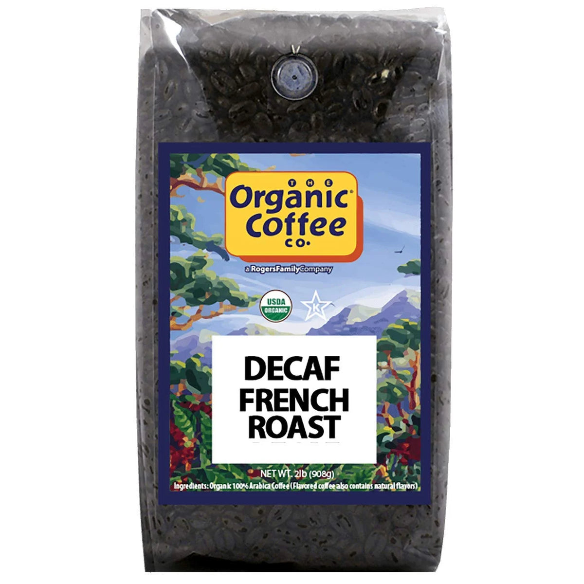The Organic Coffee Co. DECAF French Roast Whole Bean Coffee, 2 lb bag