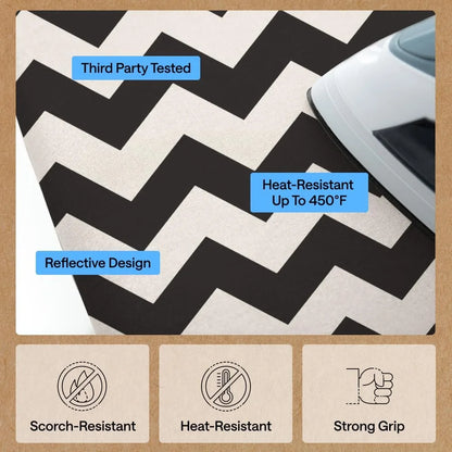 GORILLA GRIP Padded Ironing Board Cover, 15x54 Silver