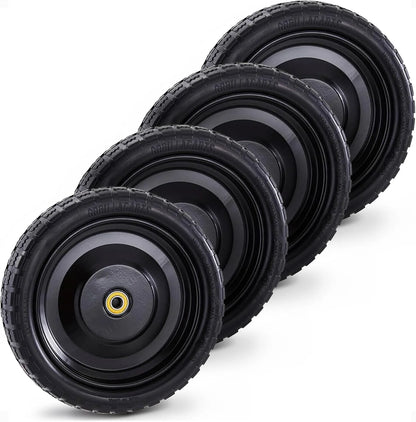 Gorilla Carts 10-Inch No-Flat Replacement Wheels, 4-Pack