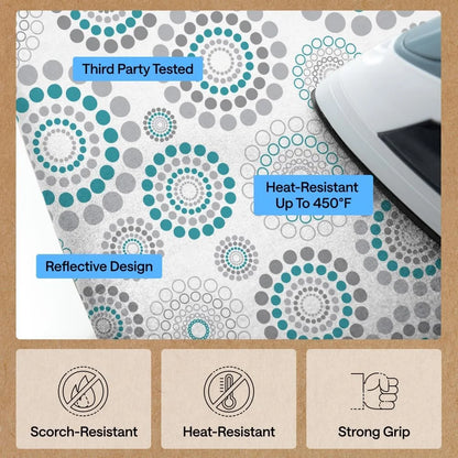 GORILLA GRIP Padded Ironing Board Cover, 15x54 Silver