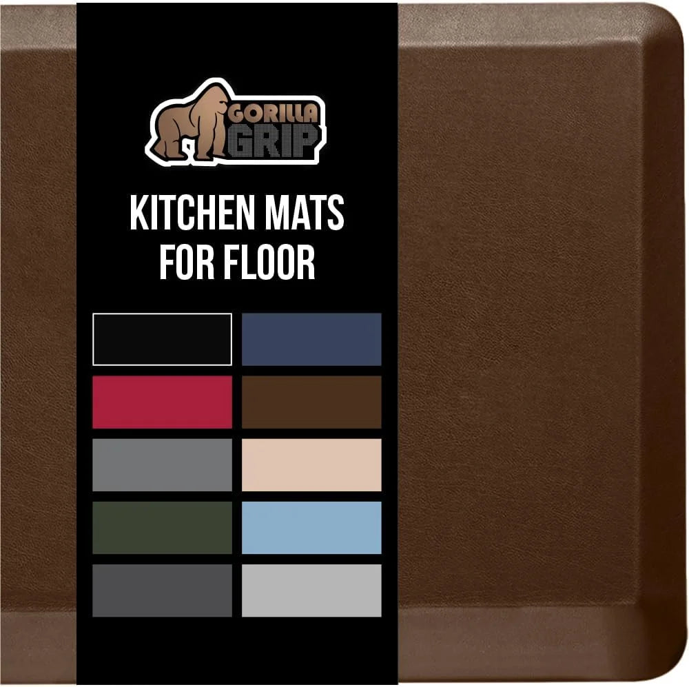 GORILLA GRIP Cushioned Antifatigue Kitchen Mat for Floor, 20x32, Charcoal