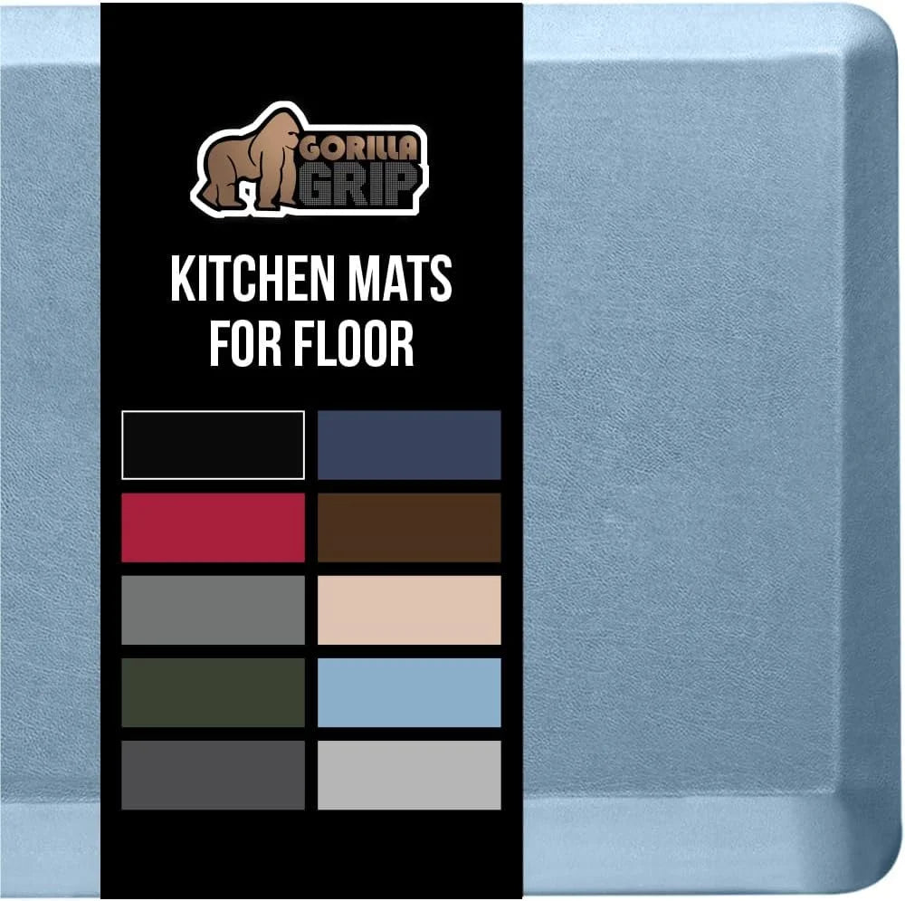 GORILLA GRIP Cushioned Antifatigue Kitchen Mat for Floor, 20x32, Charcoal
