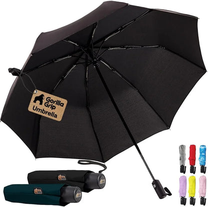 GORILLA GRIP Compact Travel Size Umbrella for Rain, Cats and Dogs