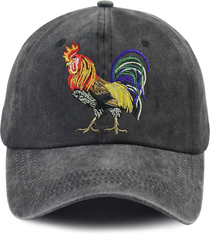 Unisex Adjustable Animal Hat for Men Women, Classic Cotton Wild Animals Embroidered Baseball Cap