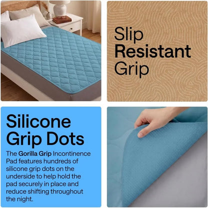 GORILLA GRIP Washable Reusable Underpads, 52x34 White