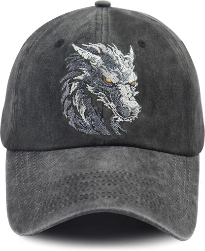 Unisex Adjustable Animal Hat for Men Women, Classic Cotton Wild Animals Embroidered Baseball Cap