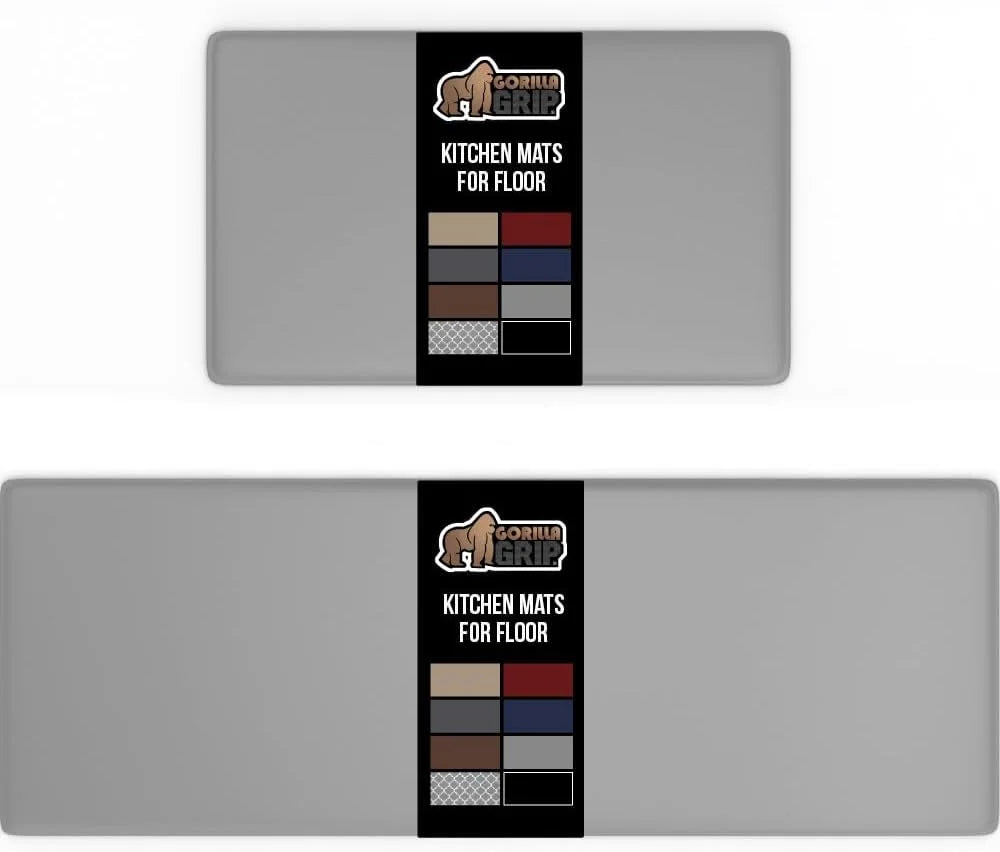 GORILLA GRIP Cushioned Antifatigue Kitchen Mat for Floor, 20x32, Charcoal