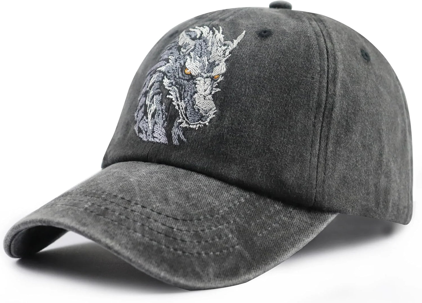 Unisex Adjustable Animal Hat for Men Women, Classic Cotton Wild Animals Embroidered Baseball Cap