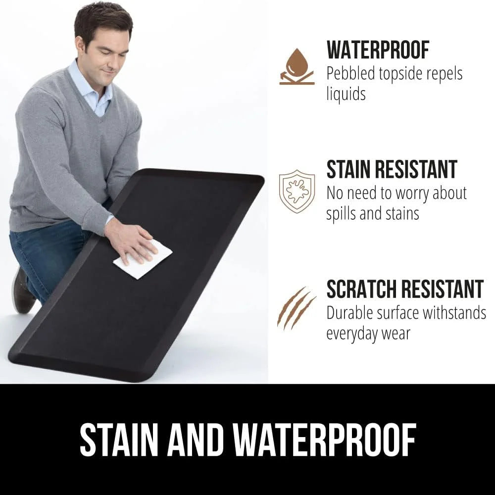 GORILLA GRIP Cushioned Antifatigue Kitchen Mat for Floor, 20x32, Charcoal